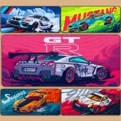 Alfombrilla de ratón de Rally Sports GTR Race Car, alfombrilla de ratón antideslizante con borde de bloqueo, impresión HD, teclado, PC, escritorio, Gamers, XXL90x40cm