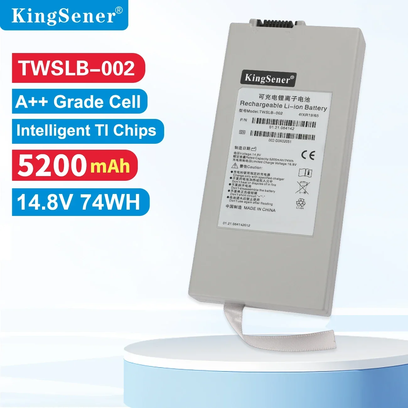 

Kingsener TWSLB-002 TWSLB-003 Replacement Battery For Edan M50 IM8 IM70 IM50 IM80 IM70 IM8F M80 For Drager Vista 129 120 F2 V8