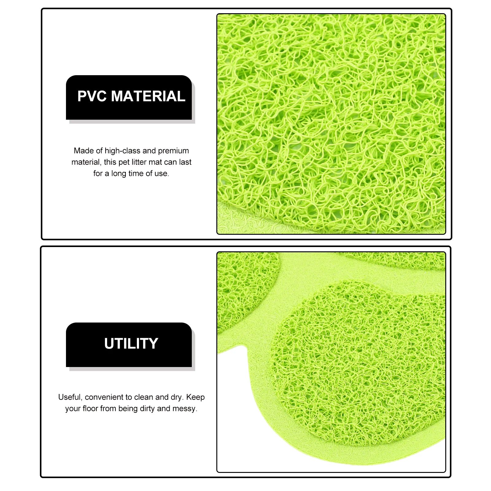 القط القمامة باو على شكل كبير عدم الانزلاق قابل للغسل الحيوانات الأليفة تغذية حصيرة للقطط الداخلية هريرة لوازم صندوق نفايات وسادة حصيرة