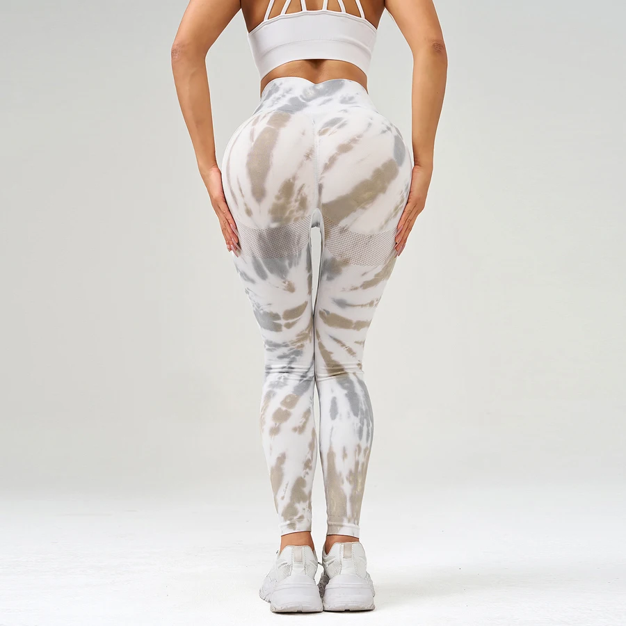 

Trendy Tie-Dye Yoga Pants Sportswear Woman Gym Trousers Women Sport Leggings Seamless Workout Leggings Tummy Control Squat-Proof