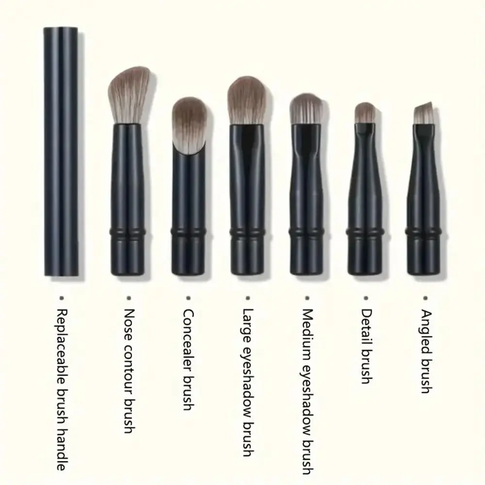 1Set Nieuwe Contour Concealer Mini Make-Up Kwasten Set Met Doos Afneembare Oogschaduw Borstel 6 In 1 Double Ended Cosmetische tool Reizen