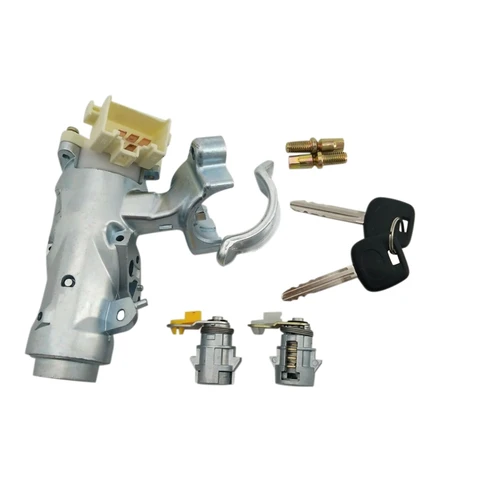 Imagen 2 del producto Núcleo de cerradura de encendido, interruptor de encendido, cerradura de barril de dirección + cerradura de puerta con juego de 2 llaves para Toyota Hilux 1997-2005