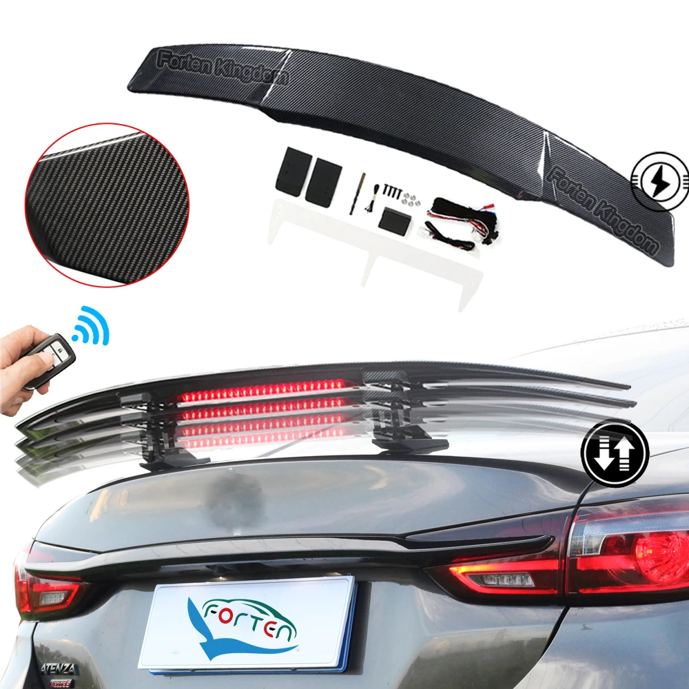 

Car Electric Style Single Aleron Spoiler Universal Car Spoilers Rear Trunk Boot Lid Spoiler Wing Car Accessories For All Sedans