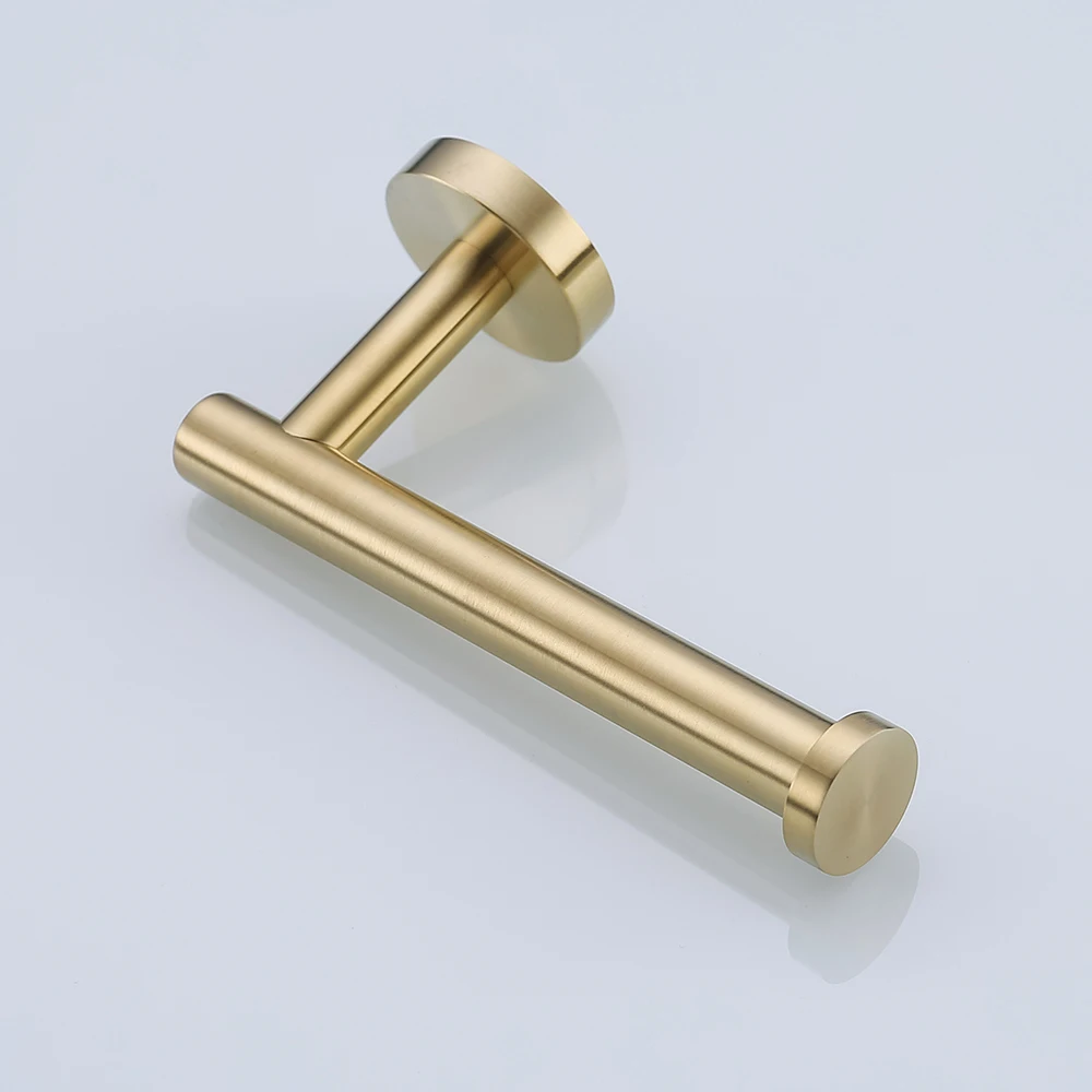 Brushed Gold Toilet Paper Holder Bathroom Hardware Accessories SUS 304 Stainless Steel Modern Tissue Paper Roll Holder.