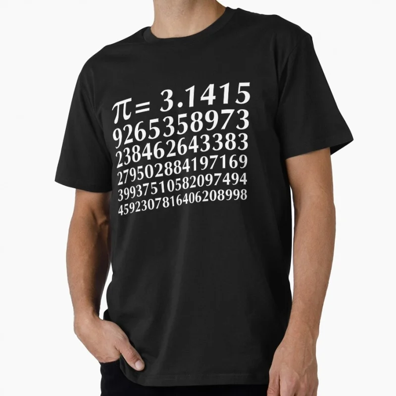 

Pi Day Art Funny Prime Numbers Gift T-shirt for math lover 100% cotton Short Sleeve Graphic Clothes All size tee S-6XL