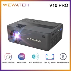 WEWATCH-proyector portátil V10 Pro, miniproyector LED Full HD para cine en casa, 1080P, WiFi, actualizado, 150LM