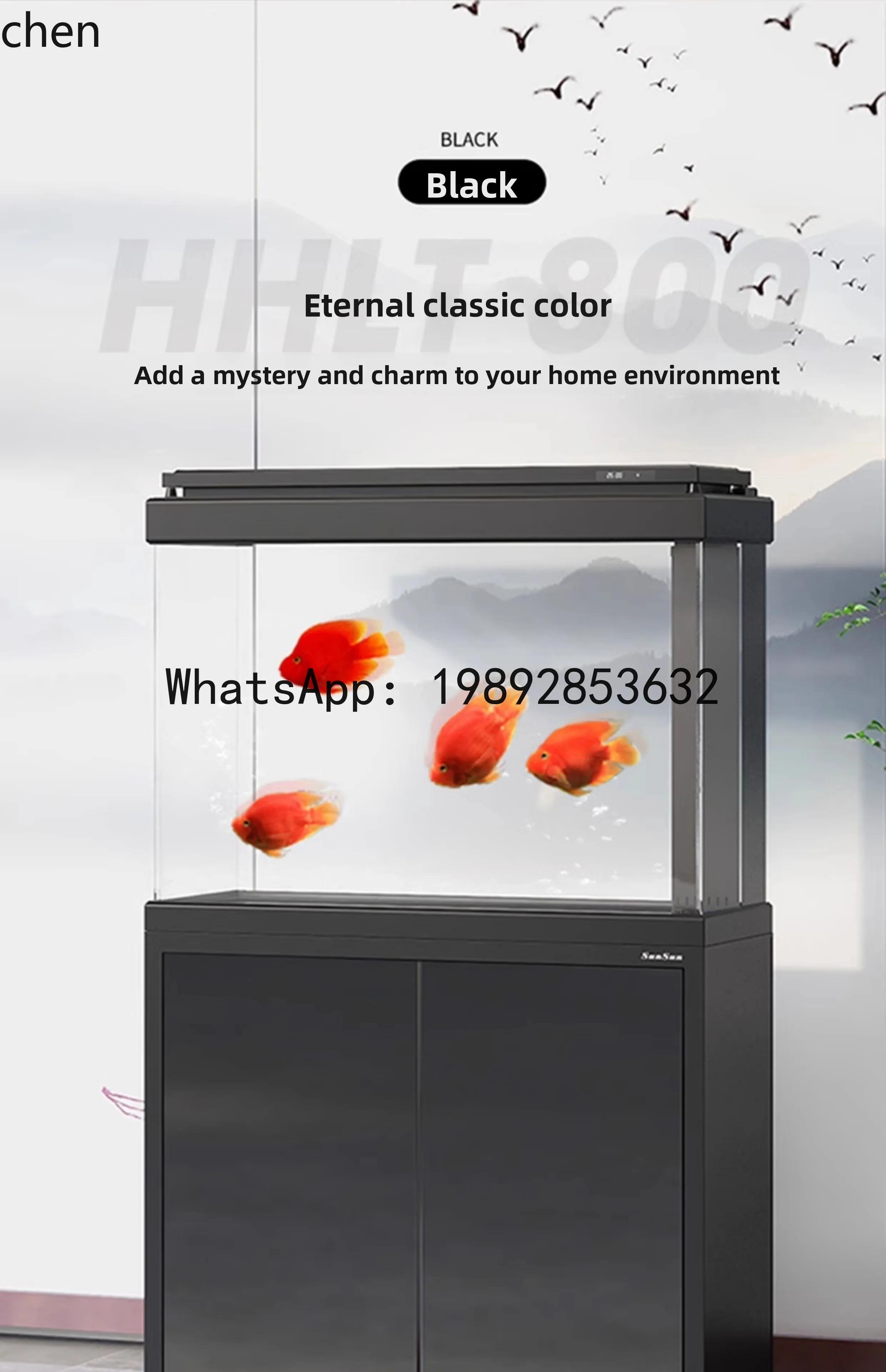 

F1 fish tank aquarium floor-to-ceiling water-free living room large and medium-sized ecological household filter fish tank