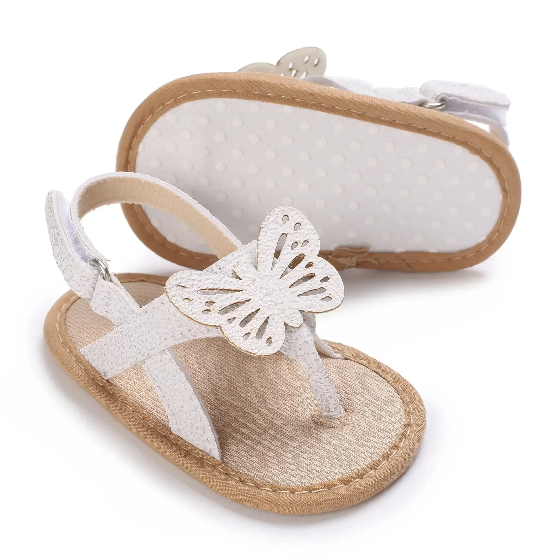 Scarpe da bambino estive neonato carino Bowknot ragazze sandali da giardino antiscivolo suola in morbido cotone scarpe a fondo piatto