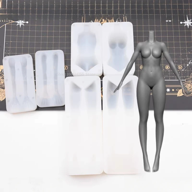 Ultra Light Clay Correct Proportions  Women's Body Silicone Mold DIY Polymer Clay Animation Character Body Contour Making Tools