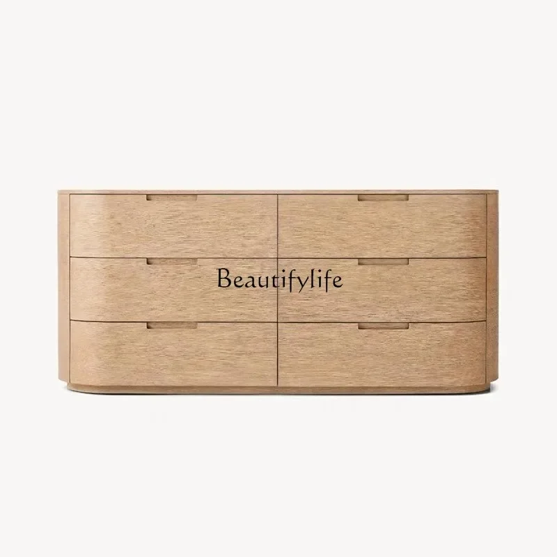 

yj19 American Country Retro Solid Wood Six-Drawer Cabinet Modern Simple Storage Living Room Entrance Storage Cabinet