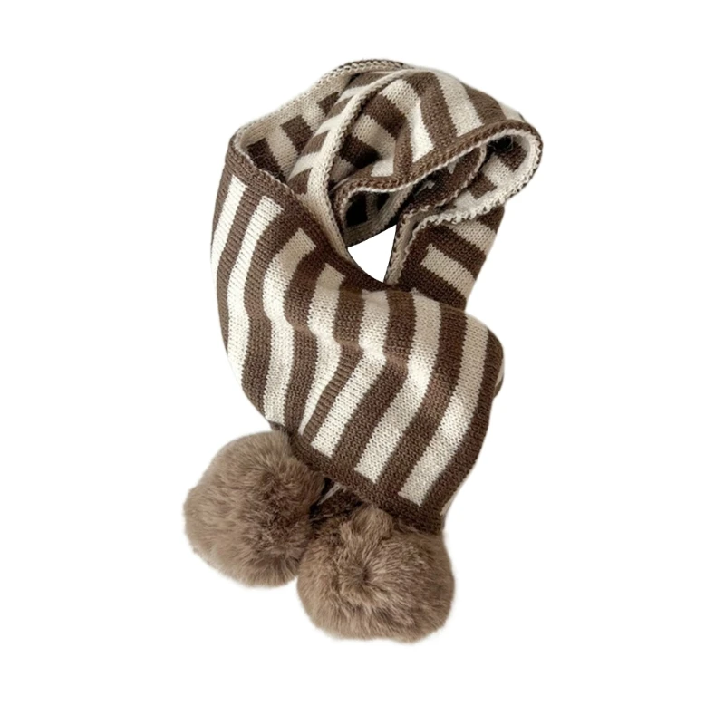 Fashionable Striped Scarf Winter Scarf for Kids Perfect for Outdoor Activities