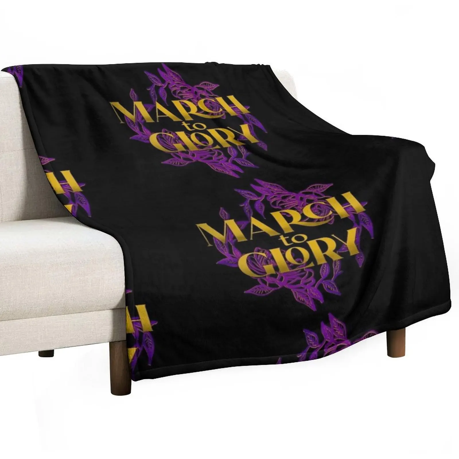 March to Glory with Lotus Throw Blanket Furry decorative Travel Bed Blankets