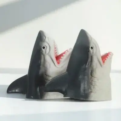 Marionnettes à main avec bras de requin, 2 pièces, Action de morsure réaliste pour enfants, jeu imaginatif, accessoire d'apprentissage du développement pour salle de classe et maison
