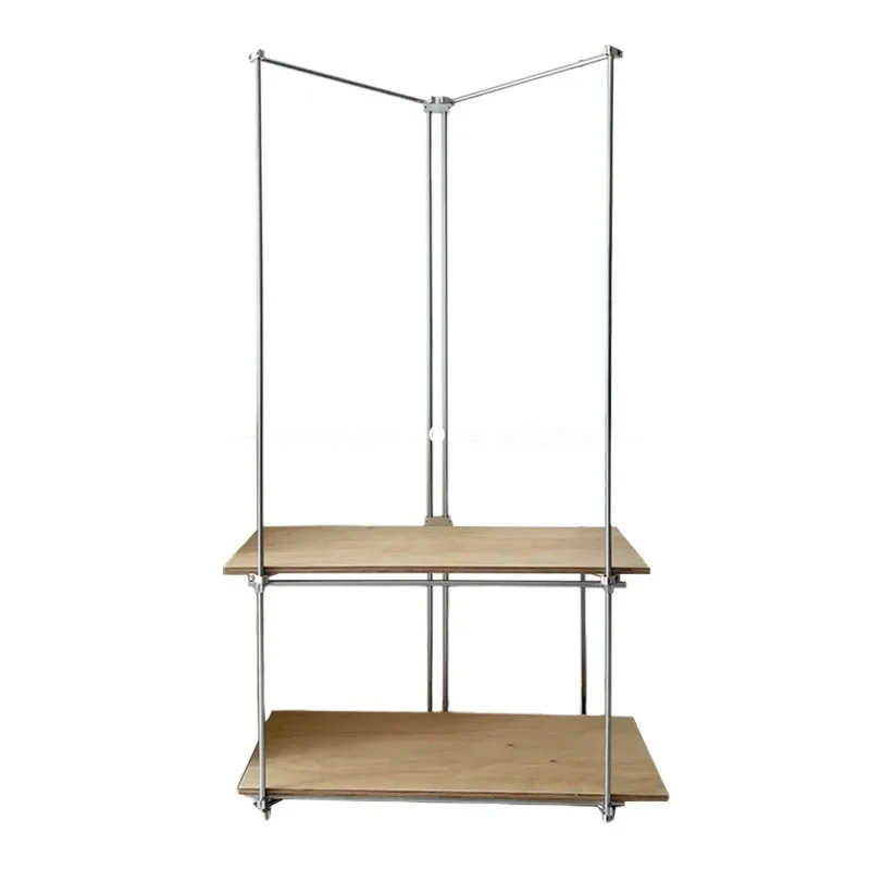 

Open coat rack Birch home multi-layer display stand Ocean plate floor creative stainless steel