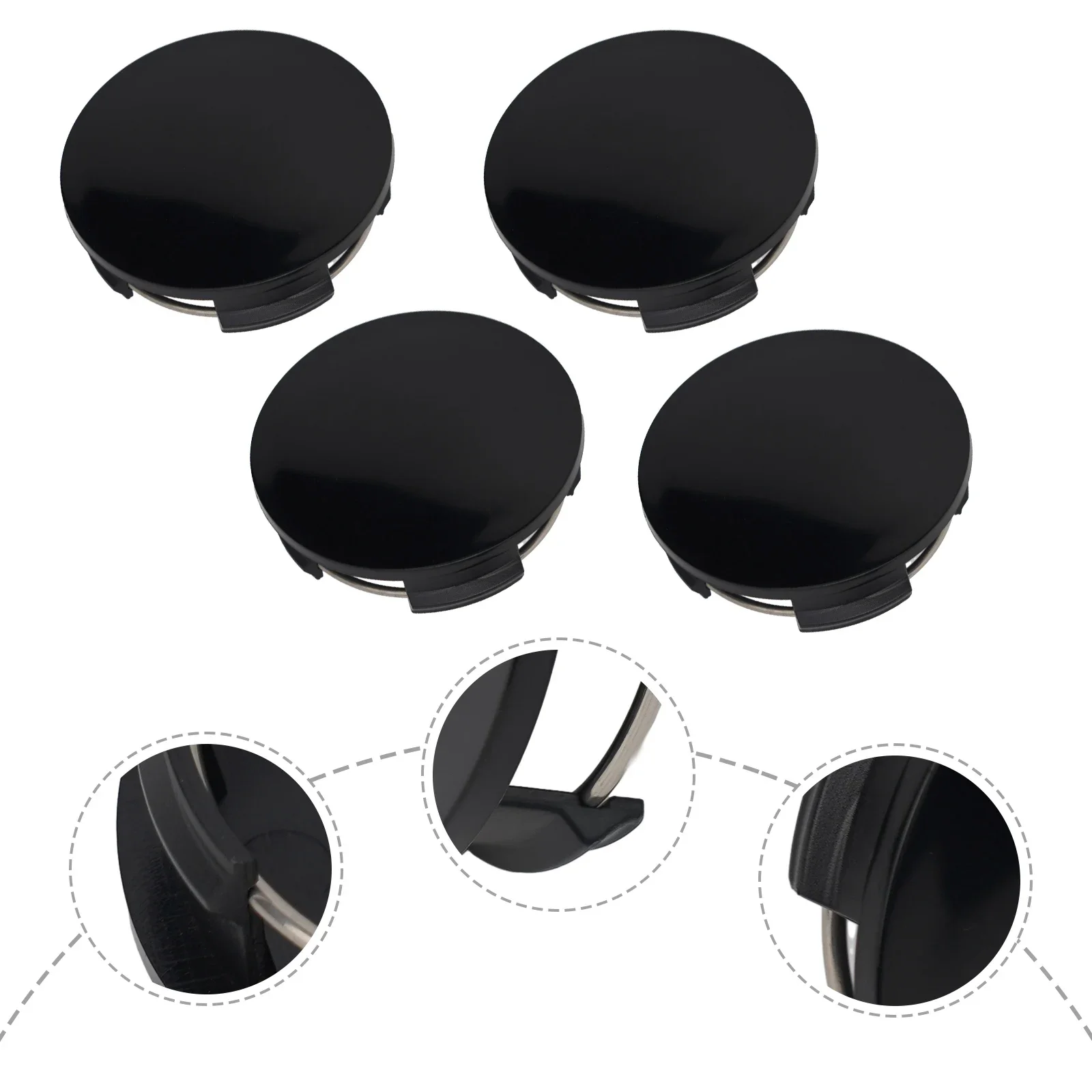 

Durable Car Wheel Center Cap Auto Parts 2.24x0.67inch 4pcs 5.7x1.7cm Car Accessories Car Decoration Replacement