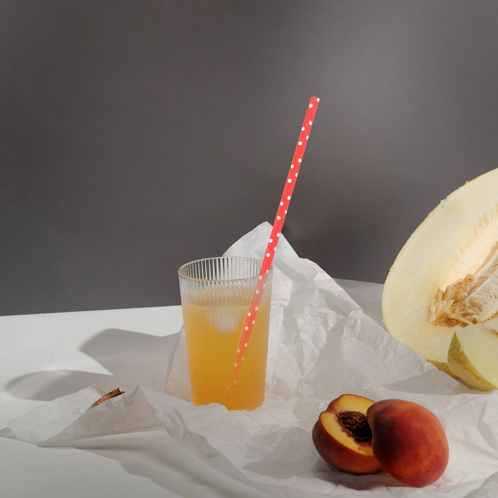 

100pcs Paper Straws 19 7x0 6CM Red Dots Disposable Drink Straws Party Birthday Eco Friendly Biodegradable Straw