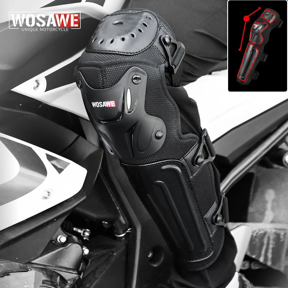 

WOSAWE Motorcycle Knee Pads Elbow Protection Motocross Racing Guards Moto Riding Armor Adult Skating MTB Cycling Protective Gear