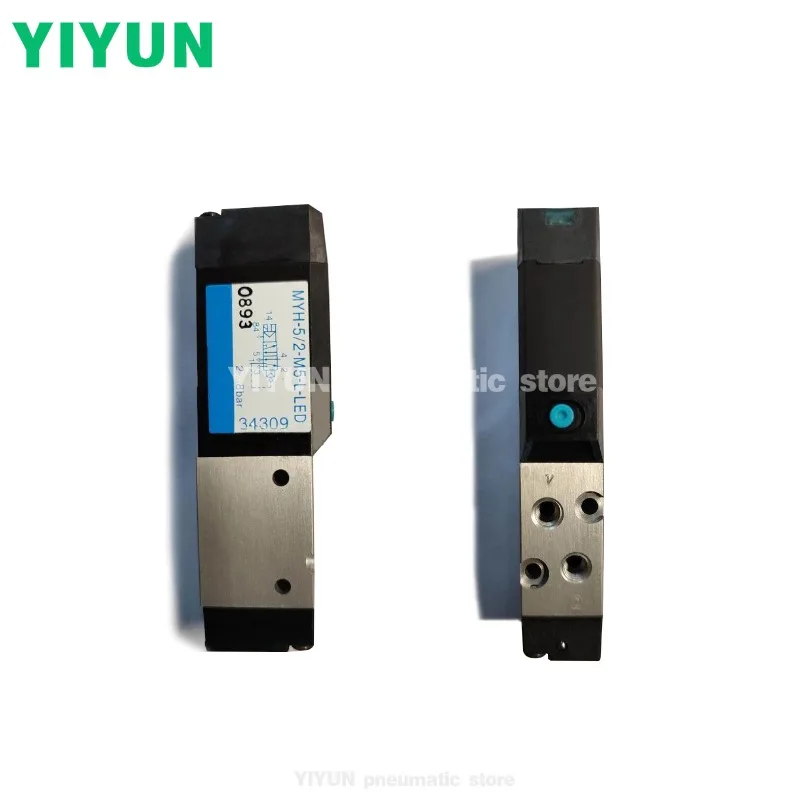 

Малый универсальный клапан MYH-5/2-3-5-M5 3G 2.3-L-LED YIYUN, электромагнитный клапан серии MYH для пневматического инструмента