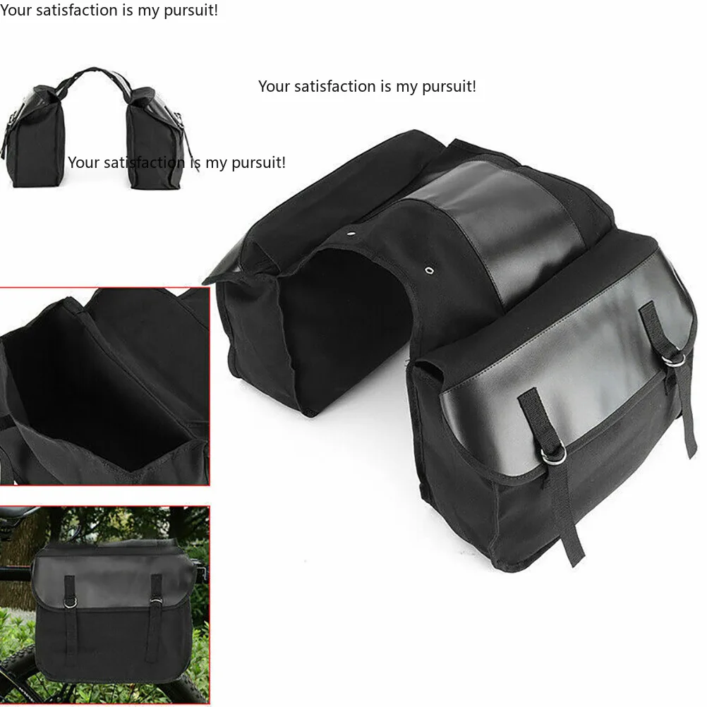 Black Cycling Rear Saddle Bag, Large Capacity Storage Pack Fits Bicycle Motorcycle Riding Accessories