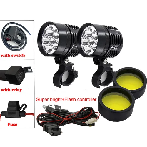 Luces antiniebla para motocicleta, 12000LM, para BMW, motocicleta, luz antiniebla LED auxiliar, lámpara de conducción para BMW R1200GS/ADV K1600 R1200GS R1100GS