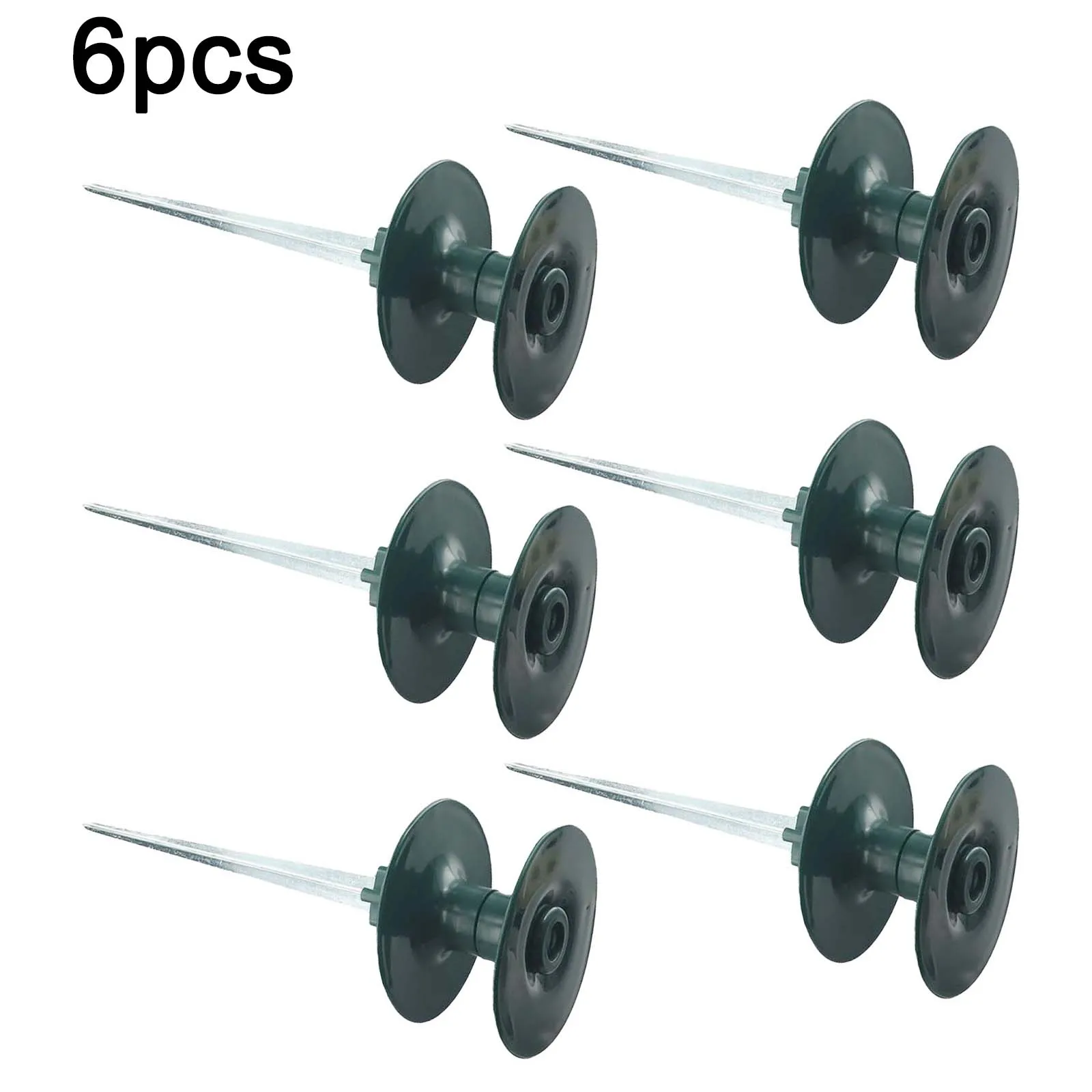 2/6pcs Garden Hose Guide Smooth Roller Guide Resin Wheel With Zinc Metal Spike Hose Reels Watering Equipment Accessories