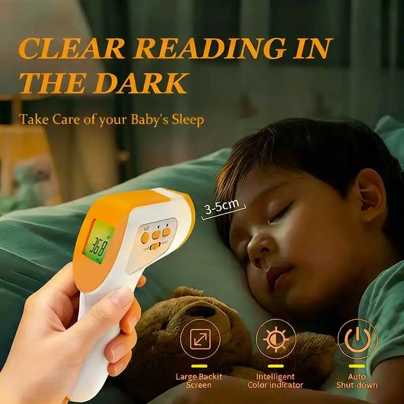1PC Smart Forehead Thermometer, Body Temperature Measuring Instrument, Essential for Home and Travel. Fast Response & Rapid Meas