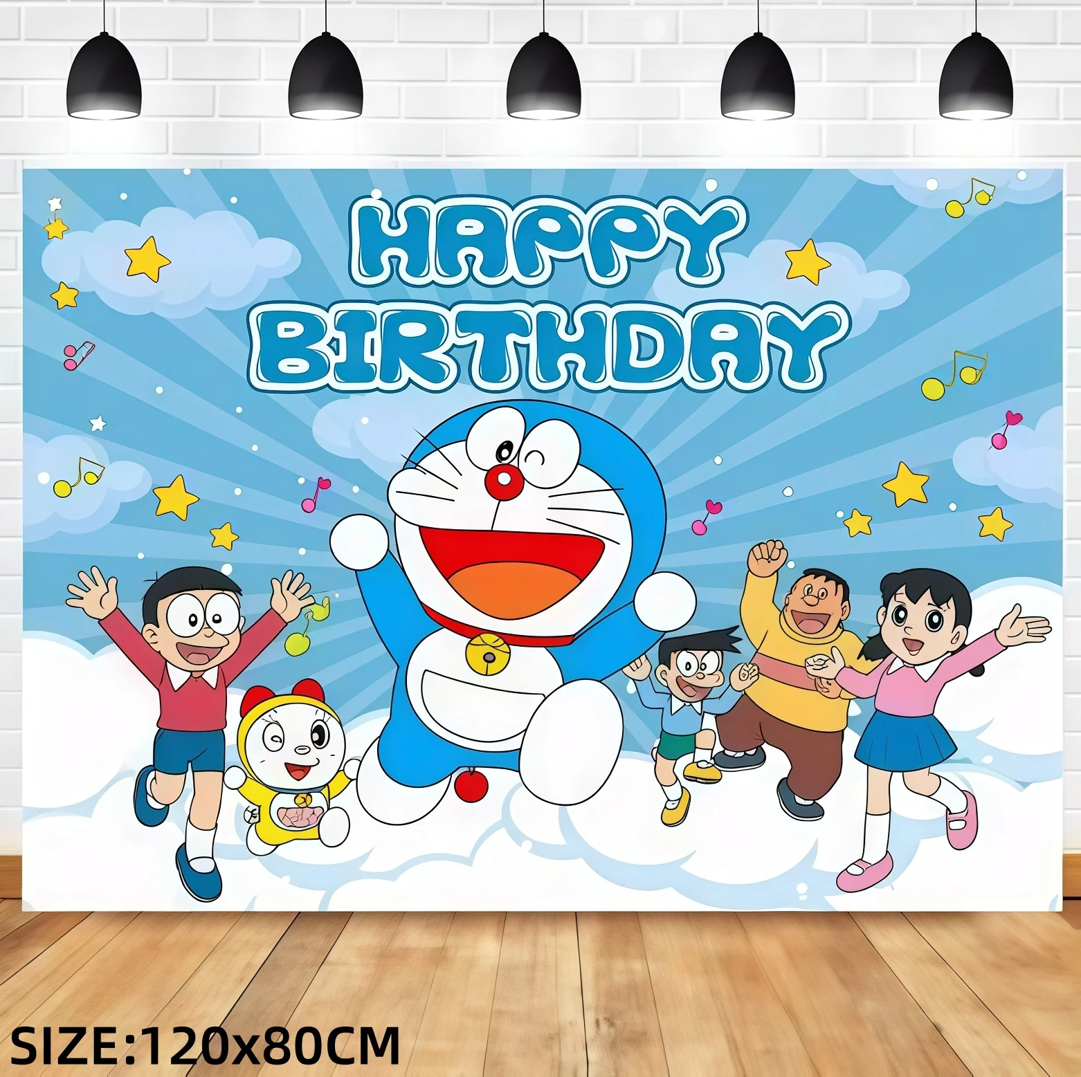 Cartoon Doraemon Birthday Party Decor Set Disposable Tableware Plates Cups Napkins Blue Cat Balloons Banner Kids Party Supplies - view 3