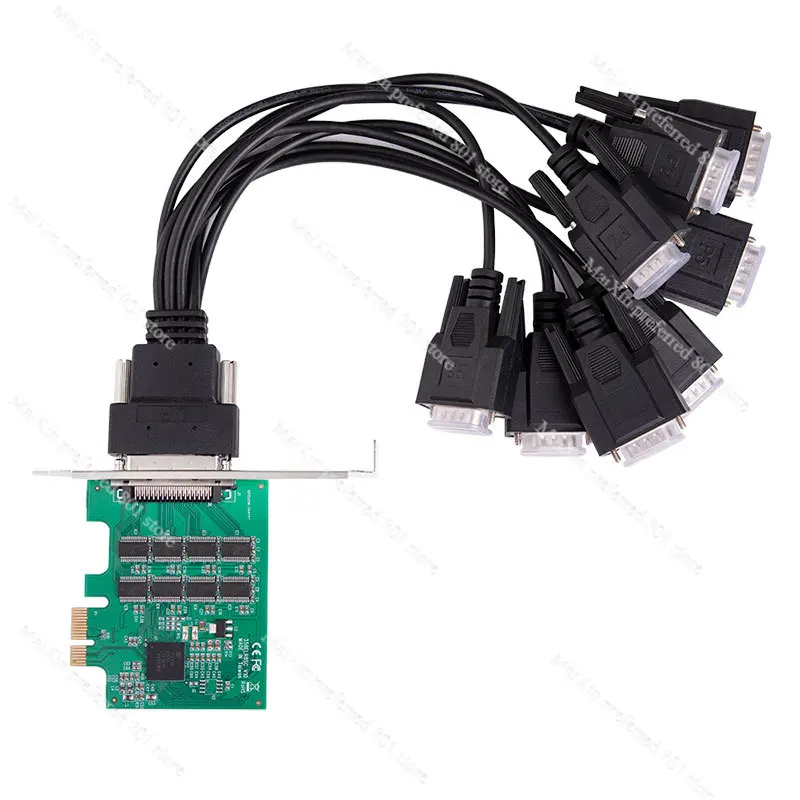 Multi-serial card PCIE to 8-port RS232 serial expansion card COM port, half-height small chassis is available