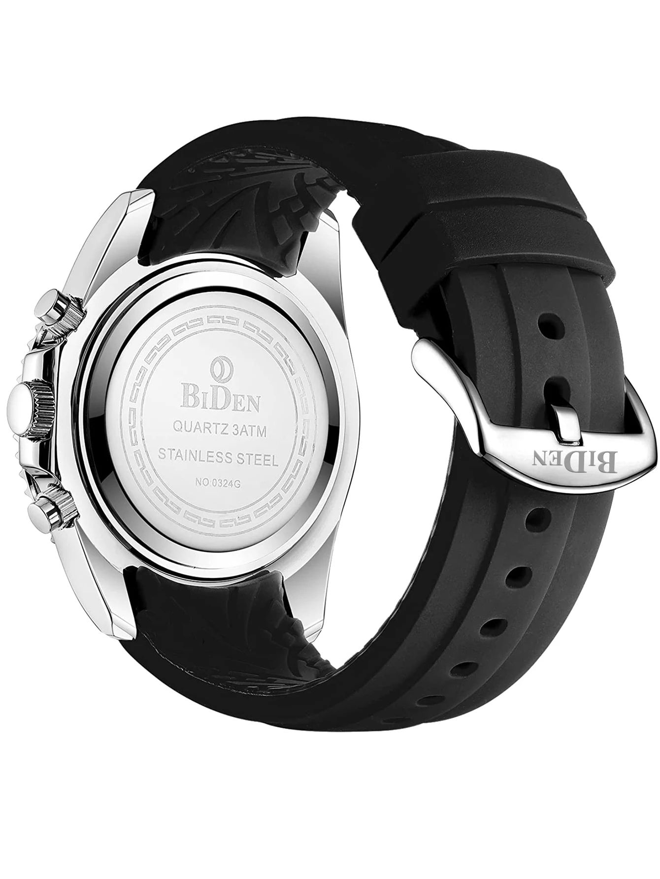 BIDEN Men\'s Watch Brand Luxury Silicone Strap Waterproof Sports Quartz Chronograph Military Watch Men\'s Clock Relogio Masculino