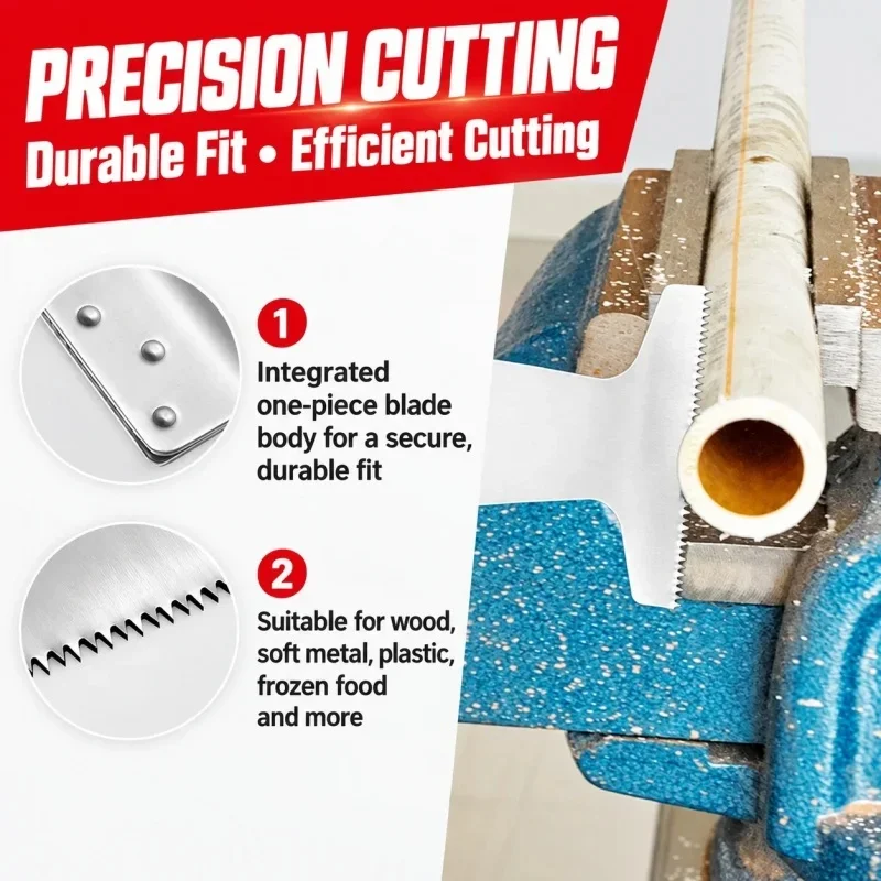 4Pcs Stainless Steel Straight Saw Blades, Wood Cutting & Drilling, Oscillating Multi-Tool Power Accessory for Trimmer