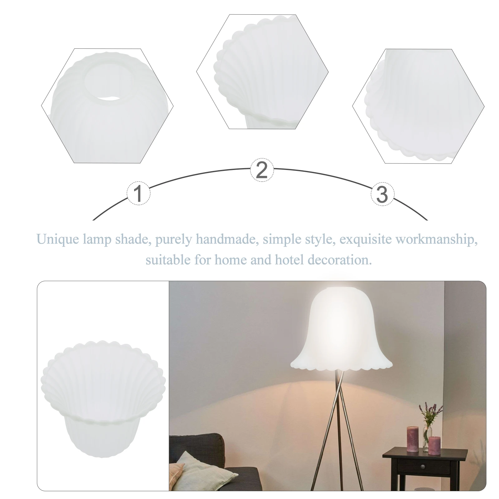 

Vintage Glass Lamp Shade E27 Socket Modern Pendant Light Replacement Frosted Glass Lampshade for Ceiling and Wall Lighting
