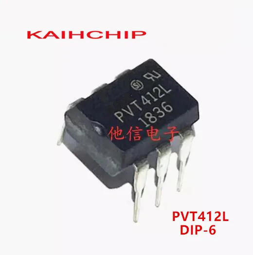 10PCS PVT412 PVT412A PVT412L DIP6 PVT412PBF PVT412APBF PVT412LPBF  PVT Photovoltaic Solid state relay optocoupler