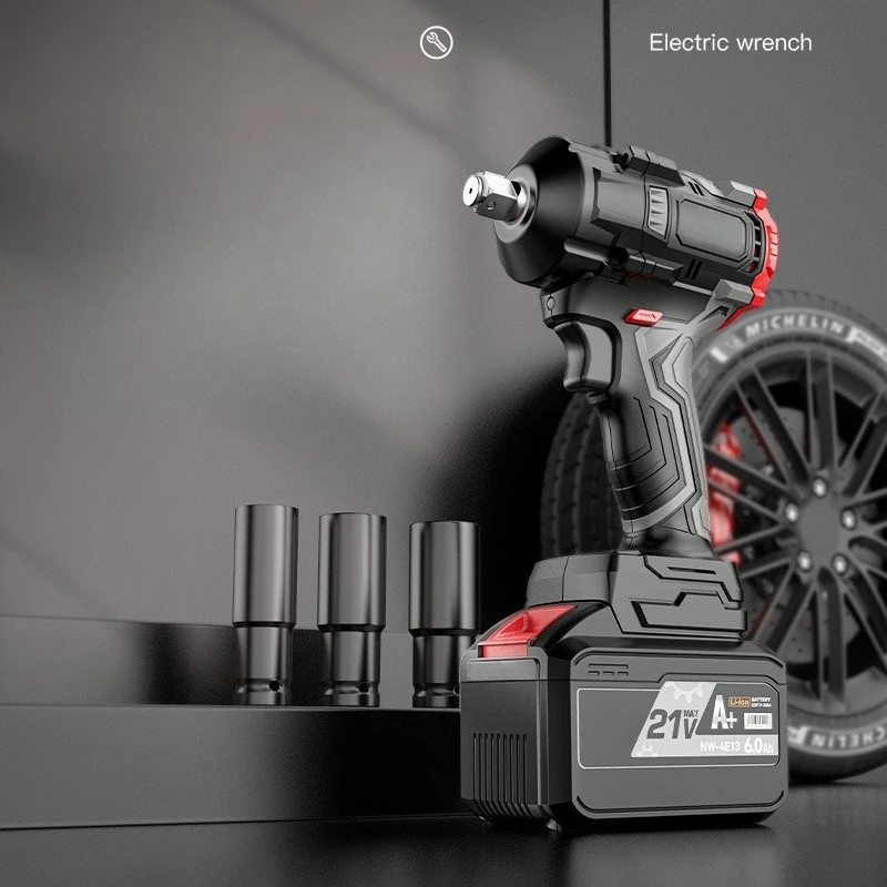 Power Tools High Torque 600N.m 12.7mm 1/2 Inch Lithium Battery Electric Cordless Brushless Impact Wrench