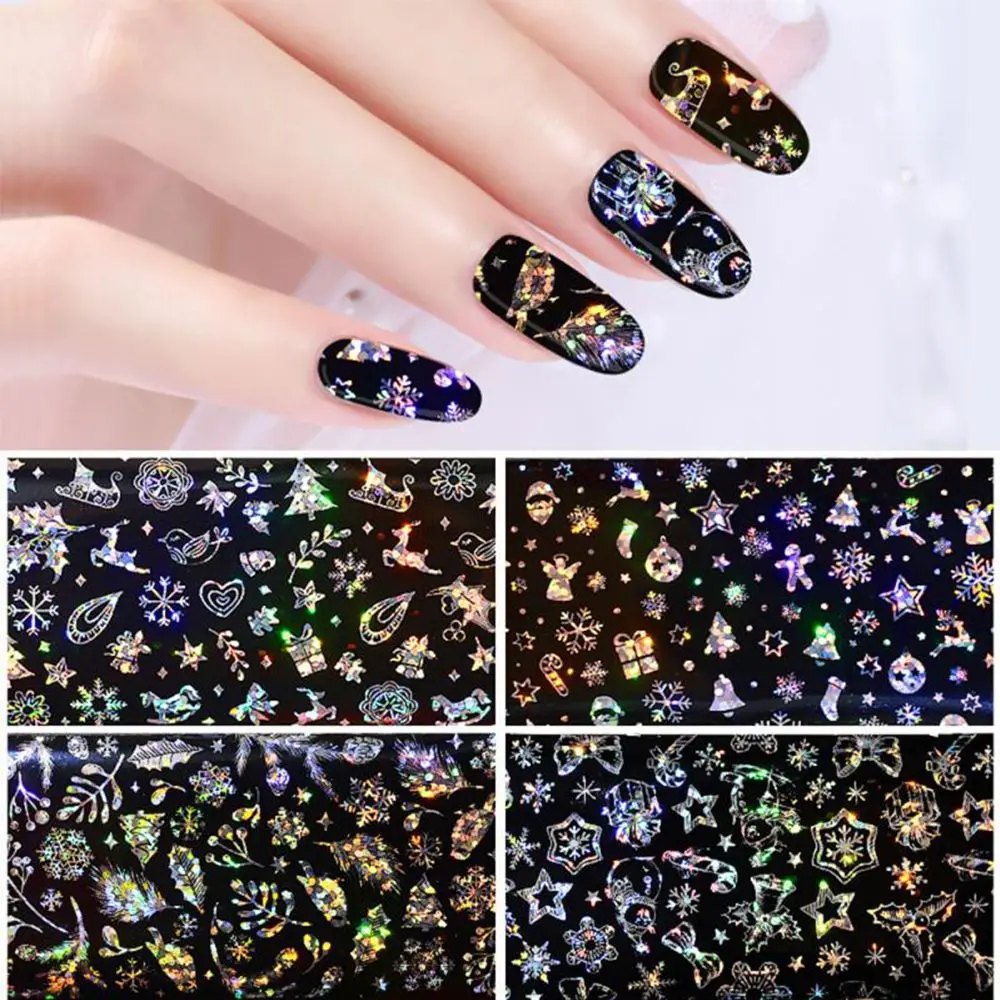 

Nail Art Decorations Transfer Sticker Starry Sky Nail Stickers Snowflake Nail Foils Christmas Nail Stickers 3D Nail Art Decals