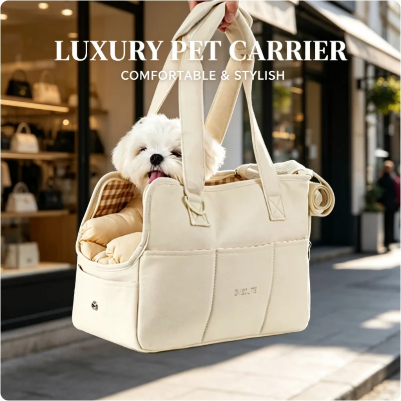 Breathable Dog Cat Carrier Bag Portable Foldable Pet Shoulder Tote Lightweight Outdoor Travel Carrying Pouch for Small Pets