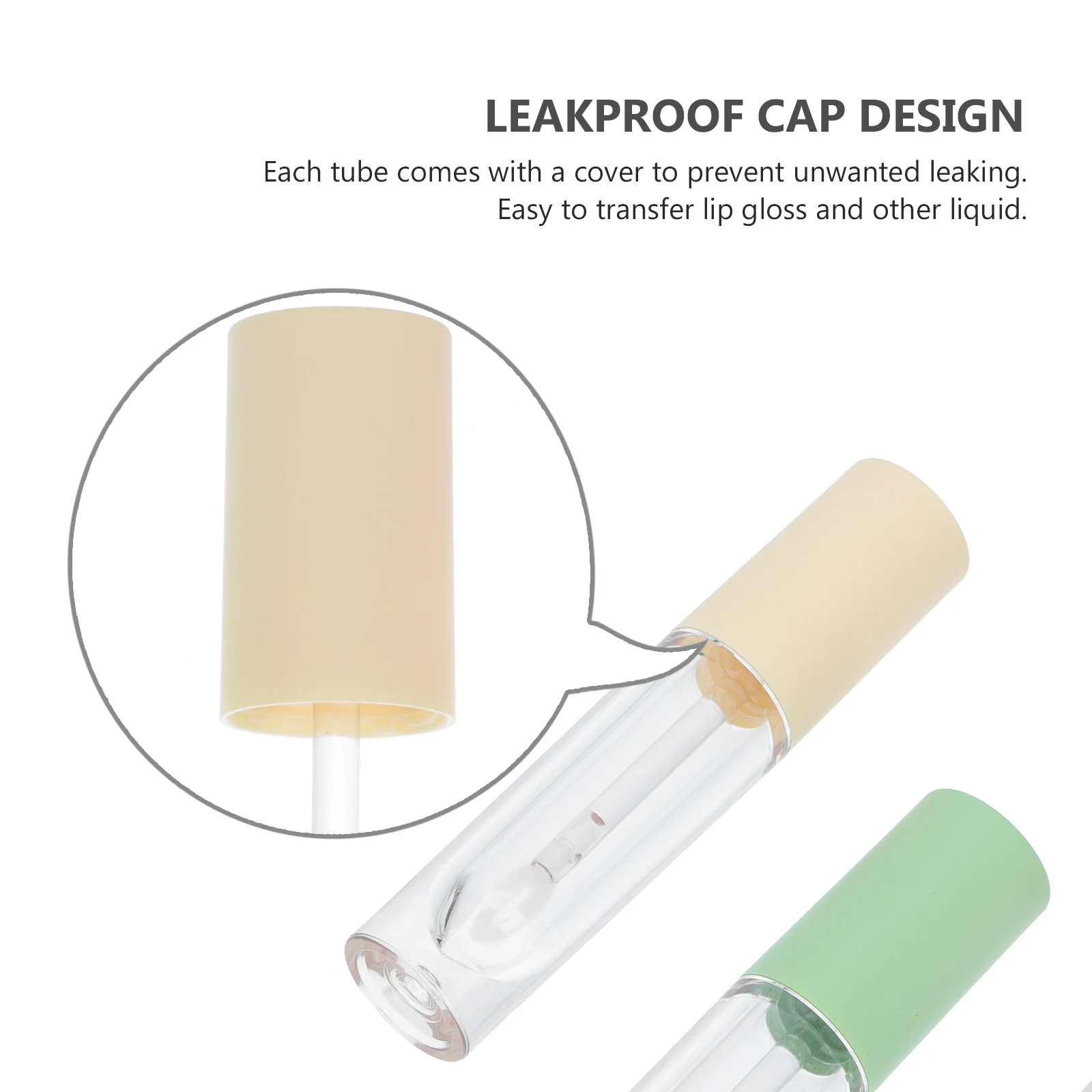

3Pcs Lip Gloss Empty Tubes Portable Refillable Subpackaging Containers Lightweight Leakproof Caps for DIY Lipstick Lip Balm