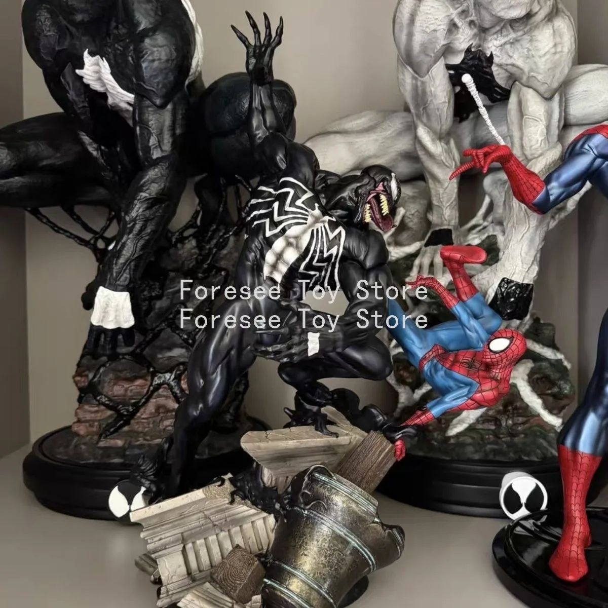 55 سنتيمتر فينوم معركة الرجل العنكبوت الشكل الأعجوبة أنيمي المحيطة الشكل جمع سطح المكتب زخرفة الزينة أفضل الهدايا للبنين