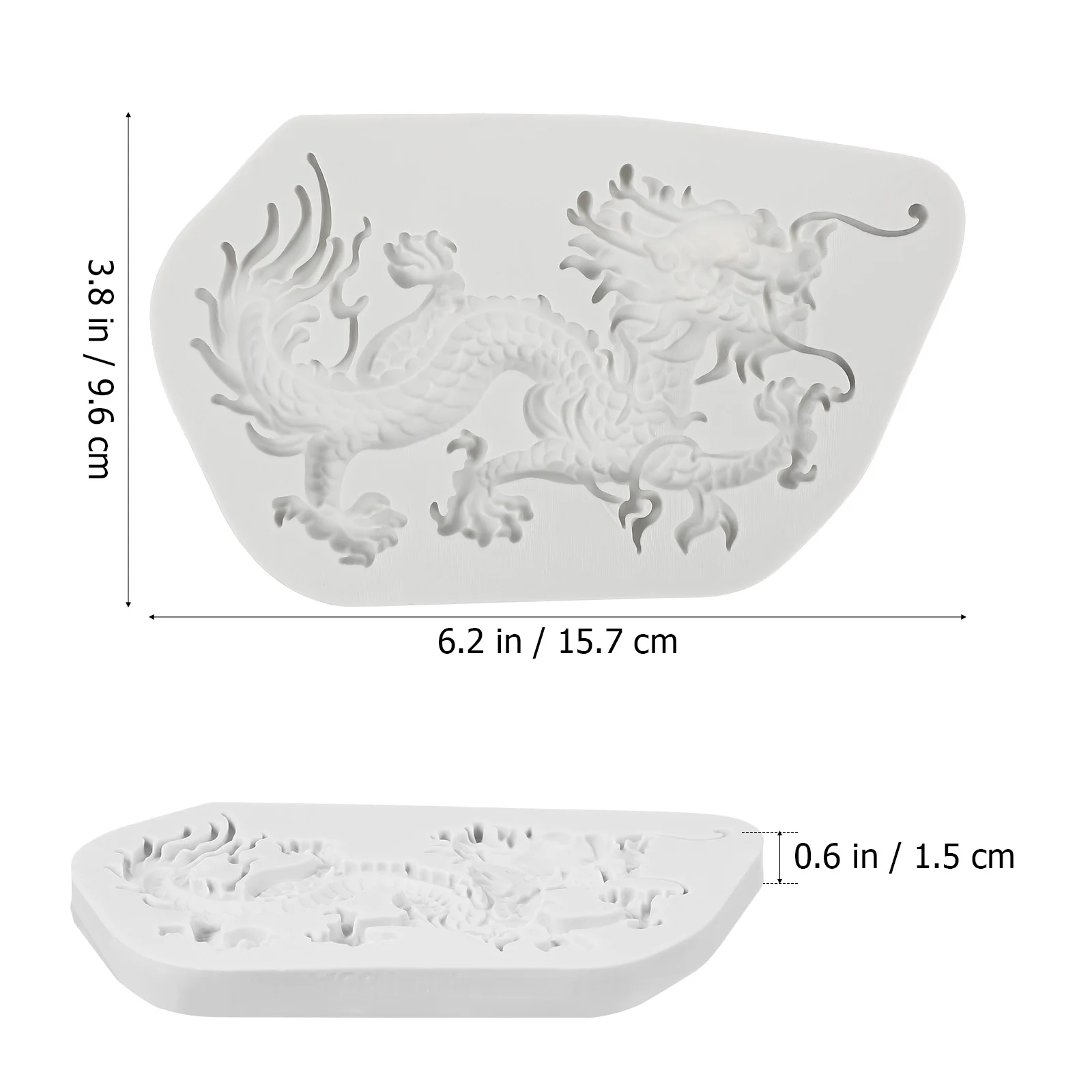 Molde de Chocolate con forma de dragón, molde para dulce, Gel de sílice, moldes de cocina de silicona, suministros para hornear DIY