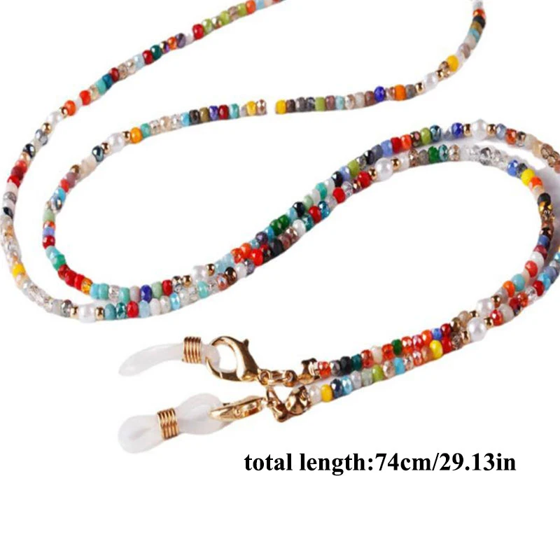 2022 New Colorful Beads Mask Strap Necklace Glasses Chain Eyeglasses Holder Sunglasses Lanyard for Women Girls Glasses Cord