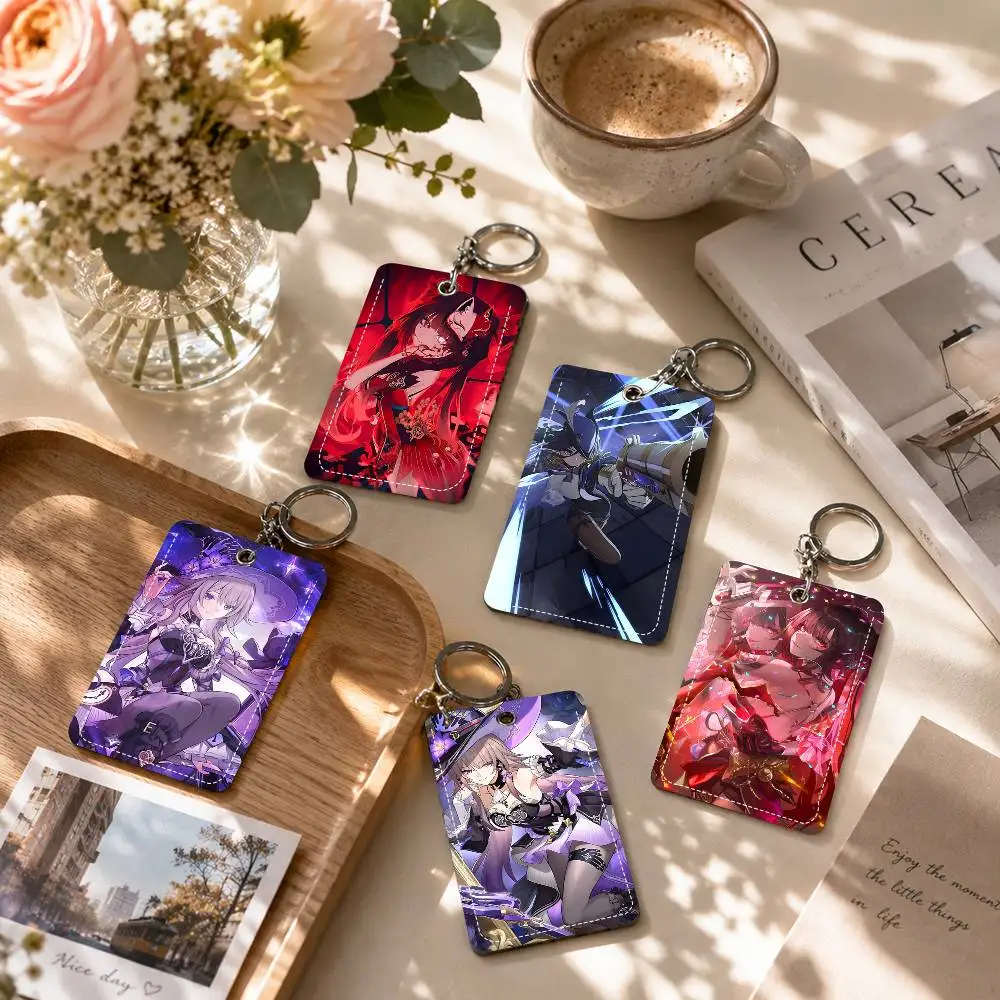 Anime Game Honkai Star Rail Hyacine Holder Suitable For Bank Card Subway Bus Card Wallet Card Case Badge Holder Keychain