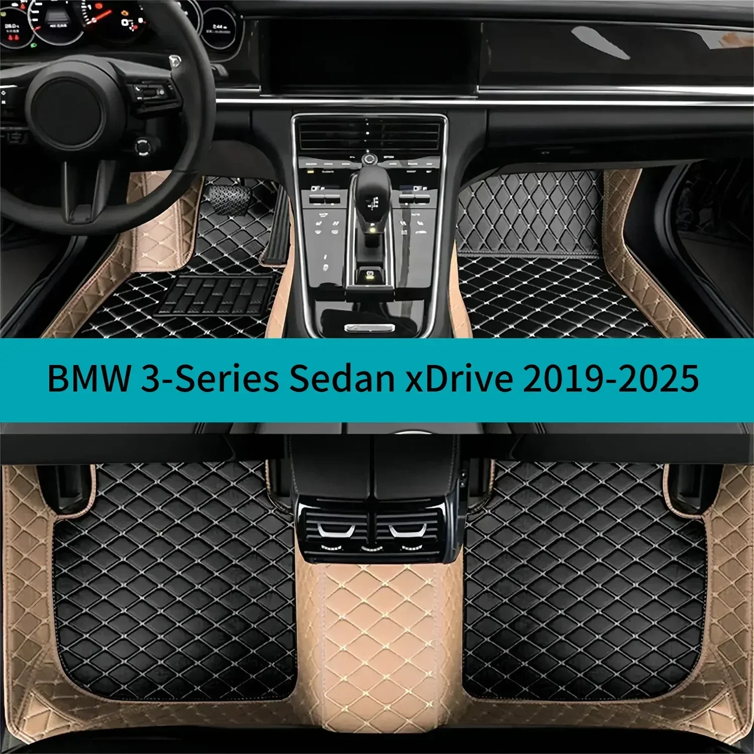 Custom  Car Floor Mats For BMW 3-Series Sedan xDrive 2019-2025 Luxury Leather Floor Mats for Cars Mats Carpets Car Accessories
