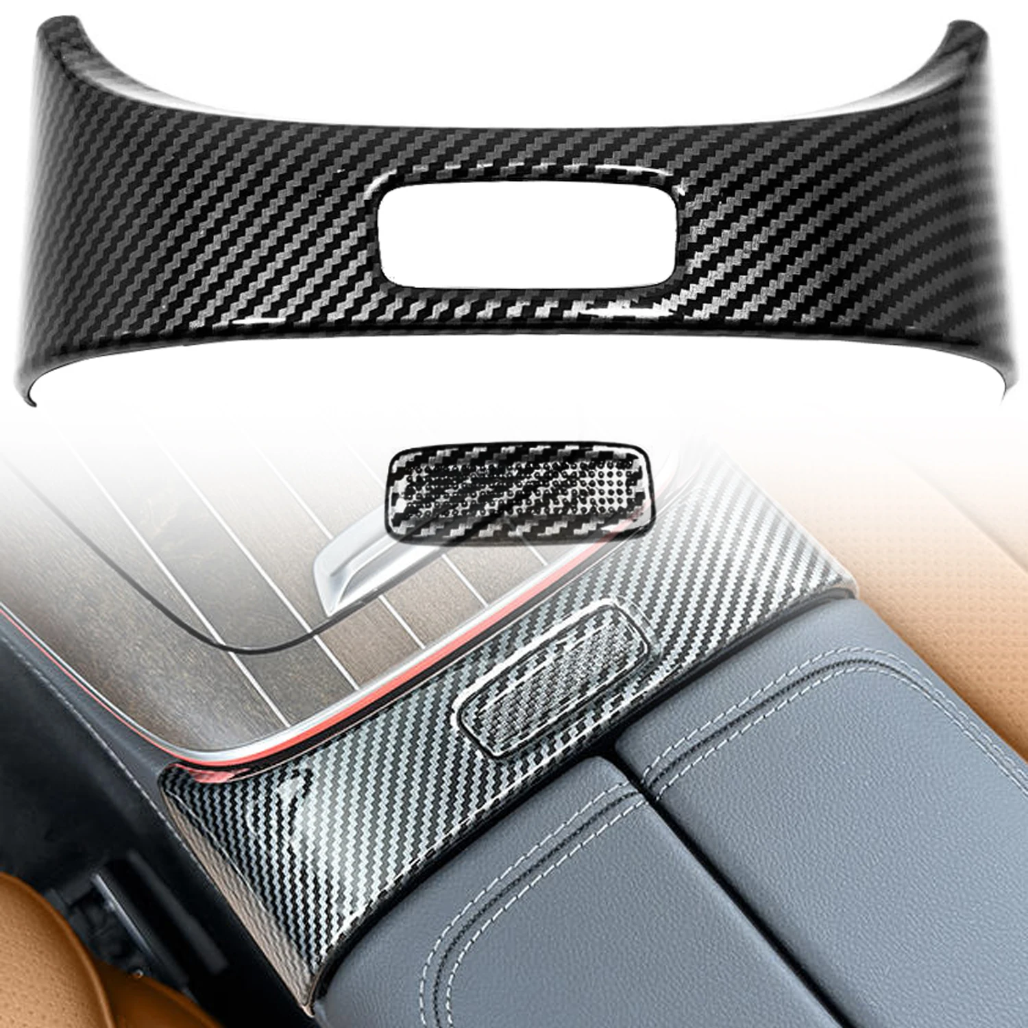 Для Mercedes Benz E Class W214 S214 2024 автомобильные аксессуары ABS карбоновая внутренняя консоль подлокотник Панель переключатель кнопка Крышка отделка Для Mercedes Benz E Class W214 S214 2024 автомобильные аксессуары ABS карбоновая внутренняя консоль подлокотник Панель переключатель кнопка Крышка отделка