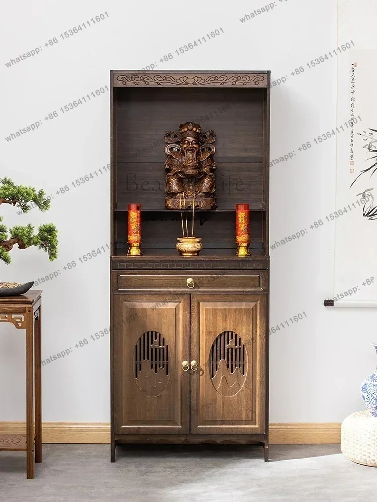 Modern Household Buddha Shrine Minimalist Chinese Style God Of Wealth Clothes Closet Altar Worship Table