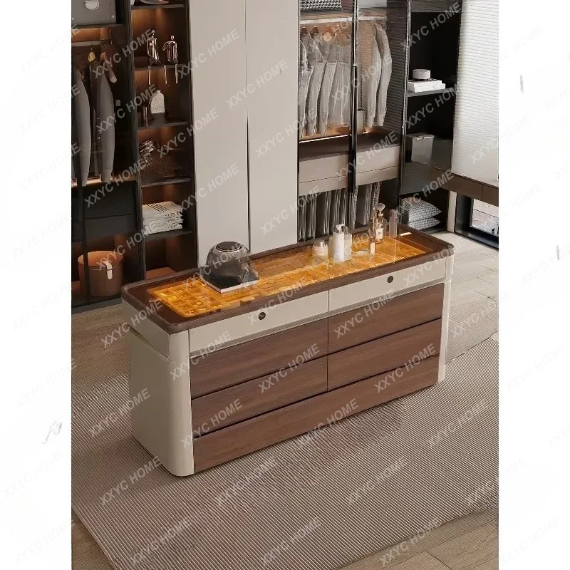 XX light luxury cloakroom, island cabinet, jewelry display cabinet, high-end storage chest cabinet