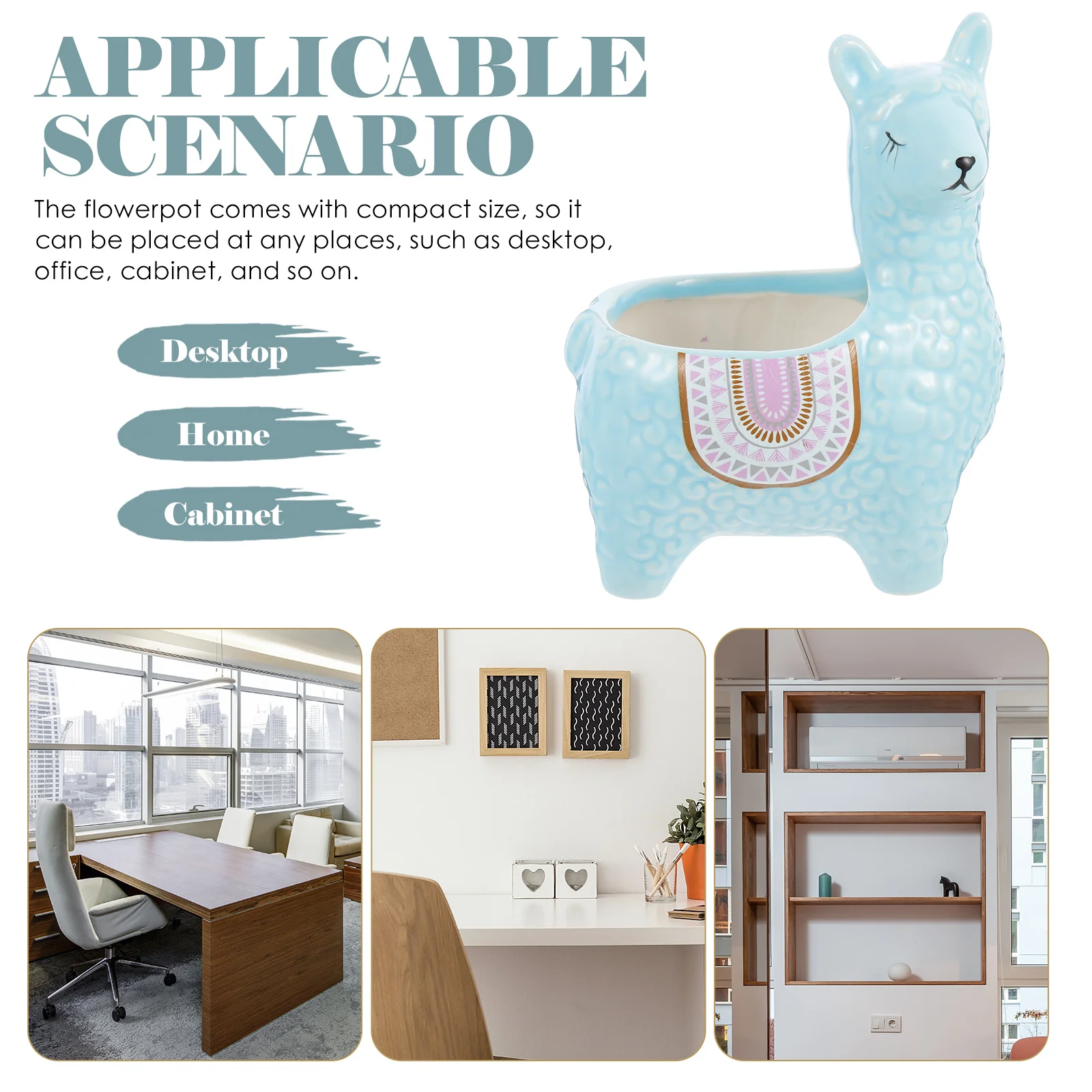 وعاء عصاري من السيراميك بتصميم الألبكة الرائع، حاوية نباتية مدمجة للشرفة المكتبية والديكور الداخلي والخارجي