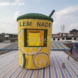 Popular 2m Diameter Inflatable Lemonade Sale Stand Booth Food Shop Concession Lemon DRINK Stall Kiosk For Promotion