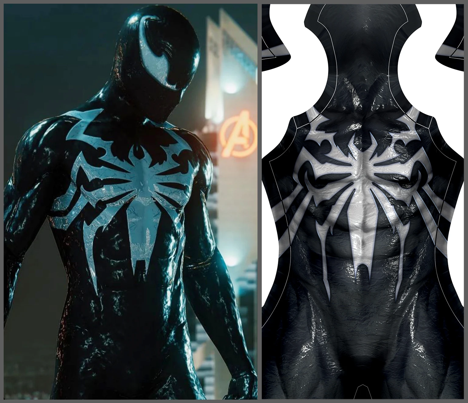 Insomniac PS5 Spider 2 Venom Cosplay Spiderman Costume Spandex Outfit Venom Spider Boys Zentai Bodysuit Halloween Costume Adult