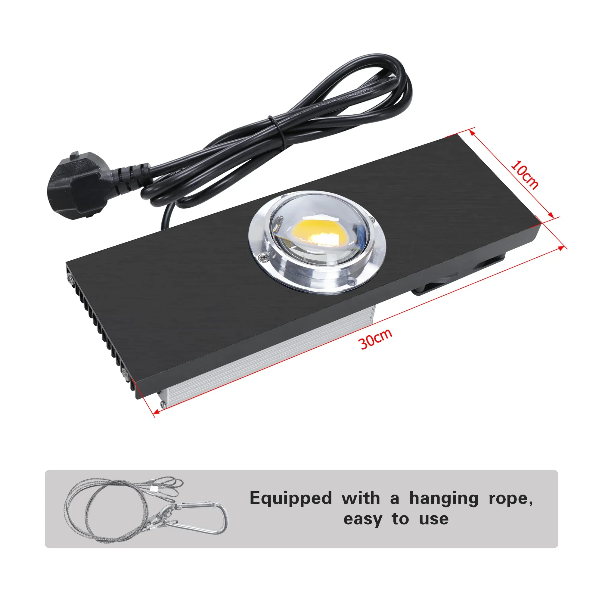 100W COB CXB3590 Full Spectrum LED Grow Light with Glass Lens 90 Degree for Indoor Plants Greenhouse Tents