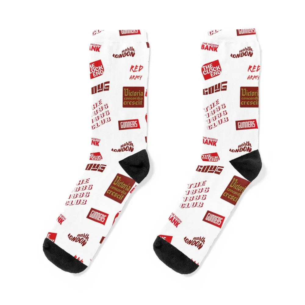 

Arsenal - Multiple Pattern Socks Stockings colored Running Soccer Socks Female Men's