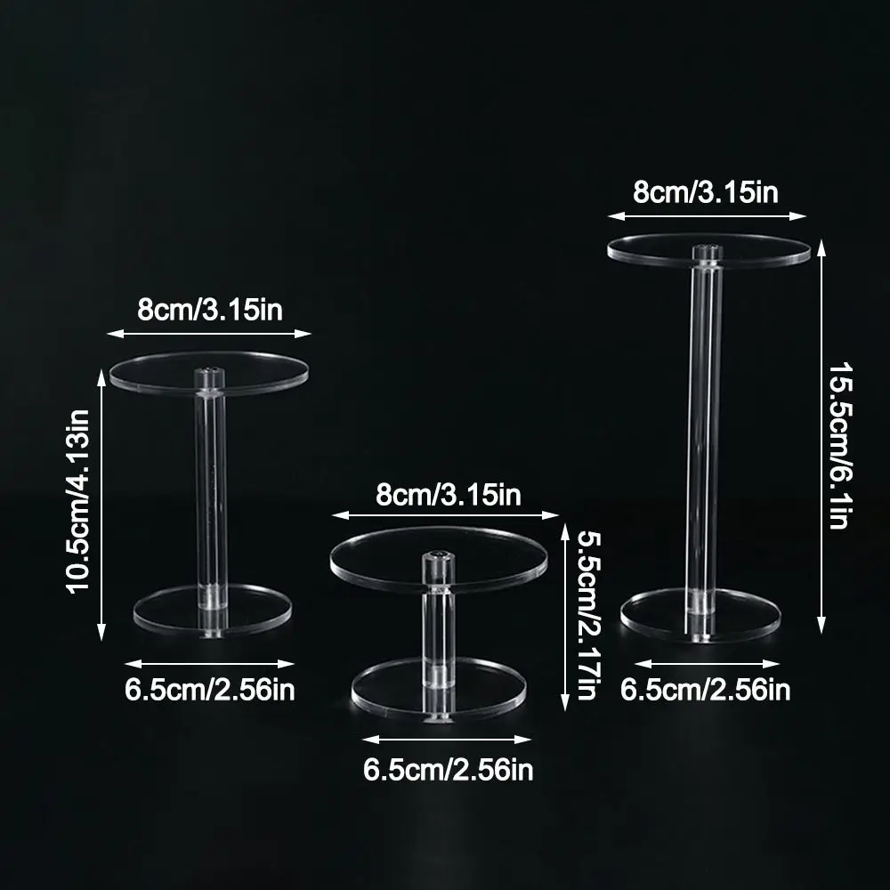 Storage Rack Round Jewelry Blind Box Display Stand Acrylic Clear Jewellery Cosmetic Holder Anime Figure Doll Model Display